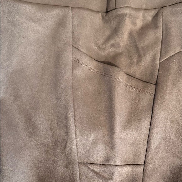 OAT New York Contemporary Brown Faux Suede Pull On Pant NWT Side Pockets Large - Picture 5 of 8